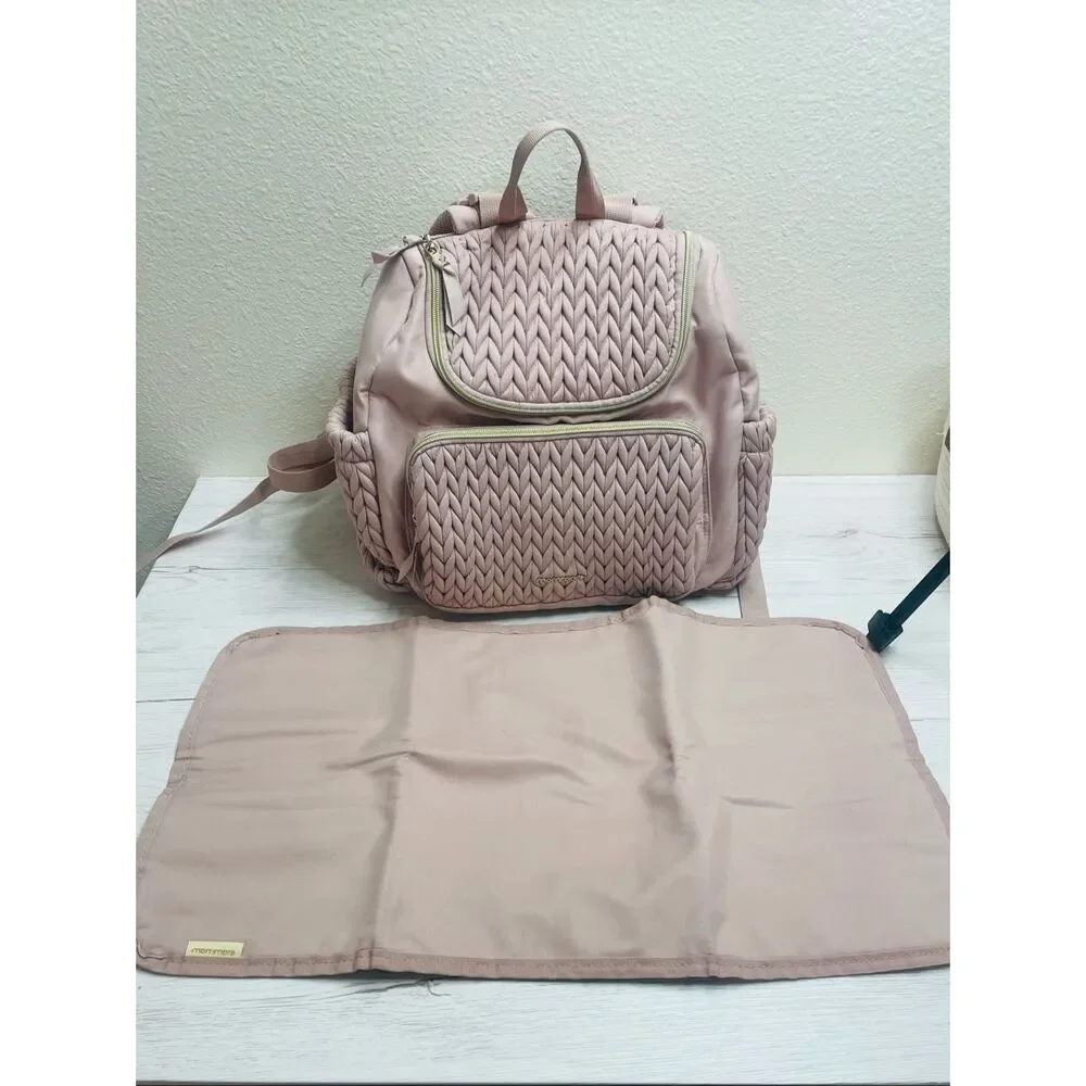 mommore Diaper Bag Small Diaper Backpack Pink